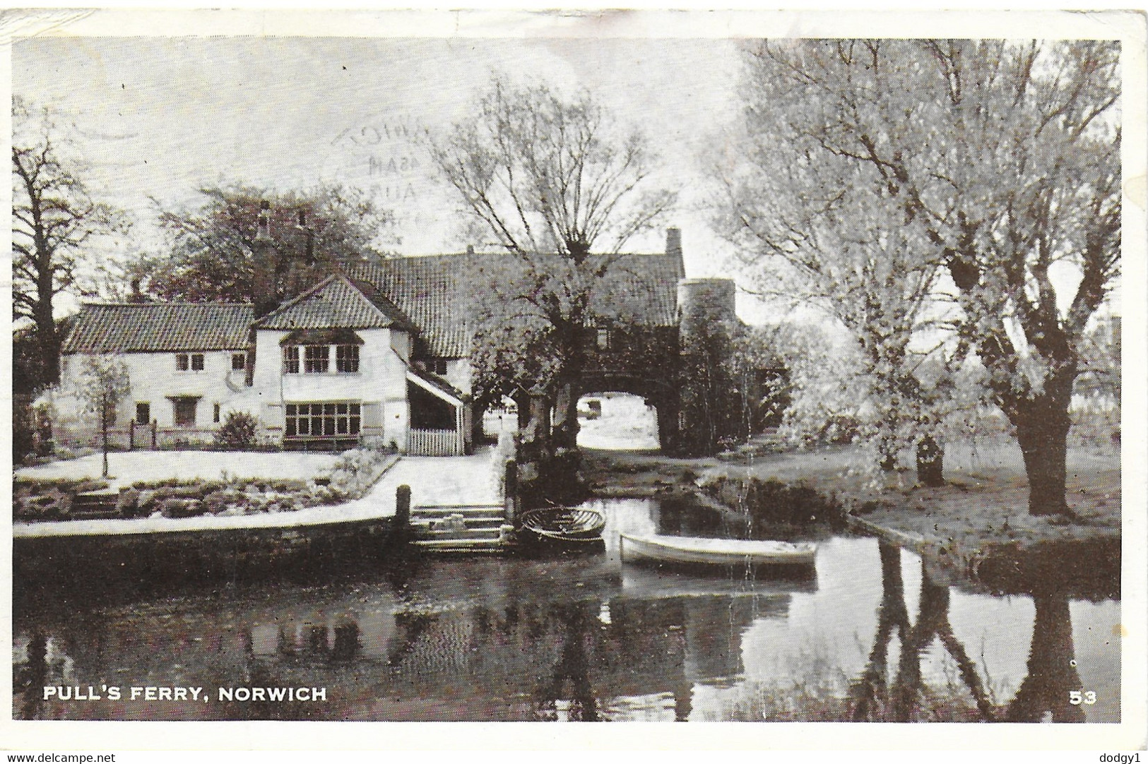 PULL'S FERRY, NORWICH, NORFOLK, ENGLAND. Circa 1956 USED POSTCARD   Ty5 - Norwich