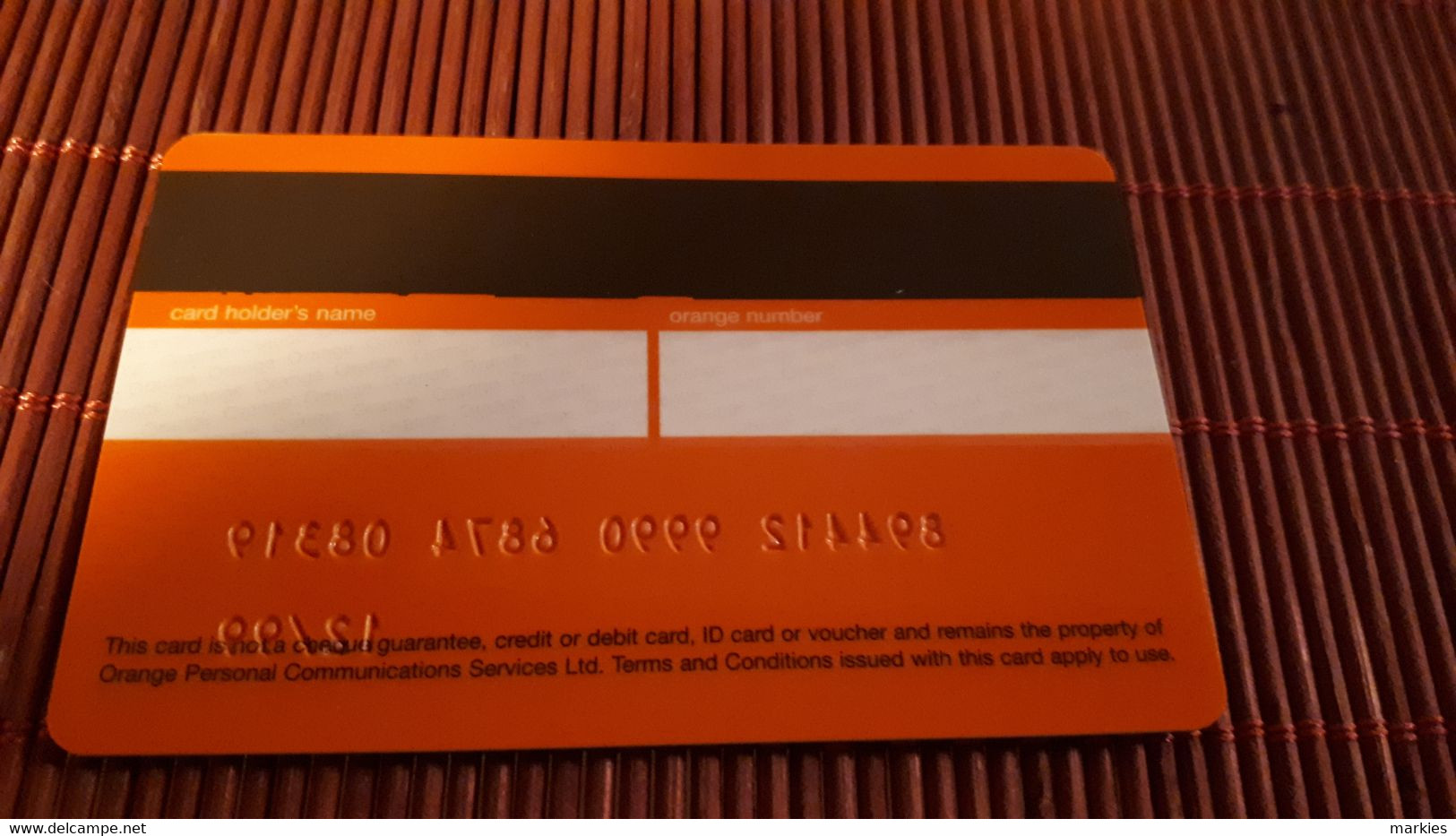 Orange Card 2 Scans Rare ! - Unknown Origin