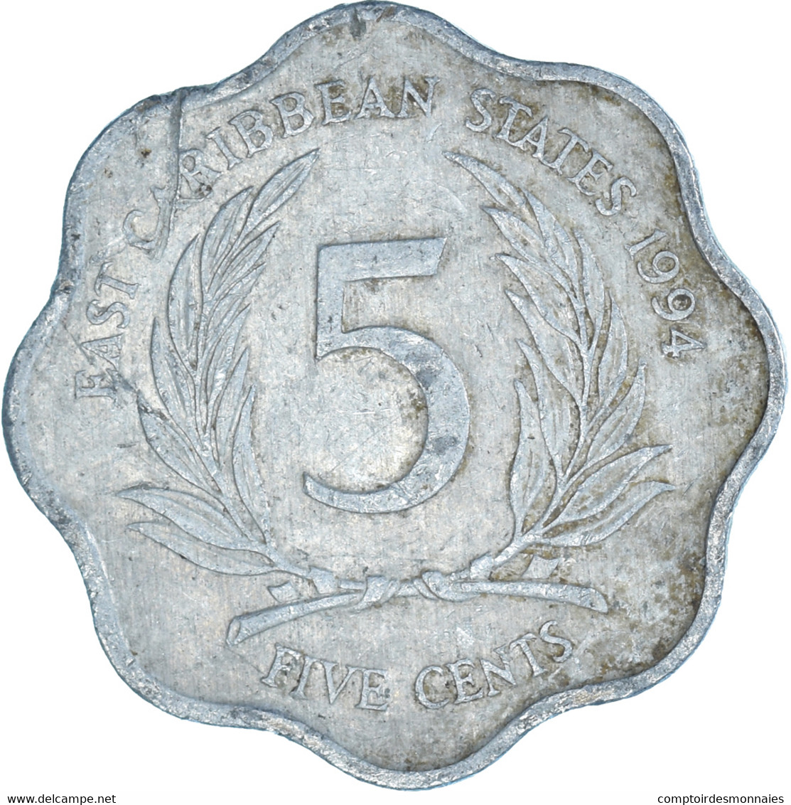 Monnaie, Etats Des Caraibes Orientales, 5 Cents, 1994 - East Caribbean States