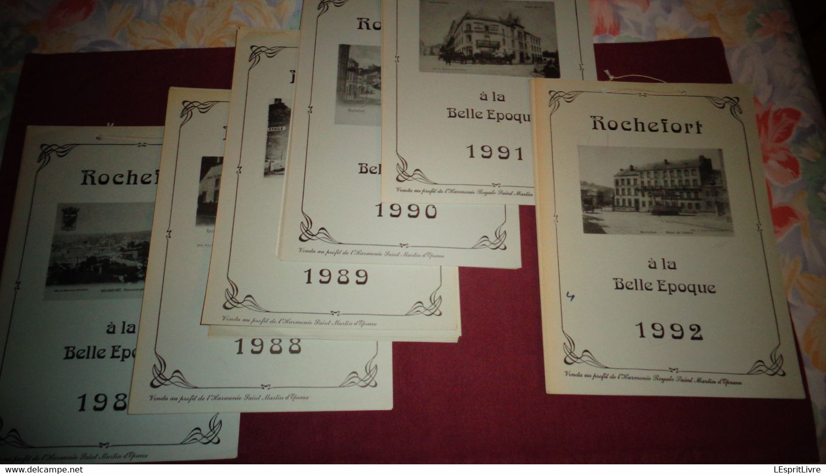 ROCHEFORT 6 Calendriers 1987 1988 1989 1990 1991 1992 Régionalisme Calendriers Avec Des Reproductions De Cartes Postales - Grand Format : 1991-00