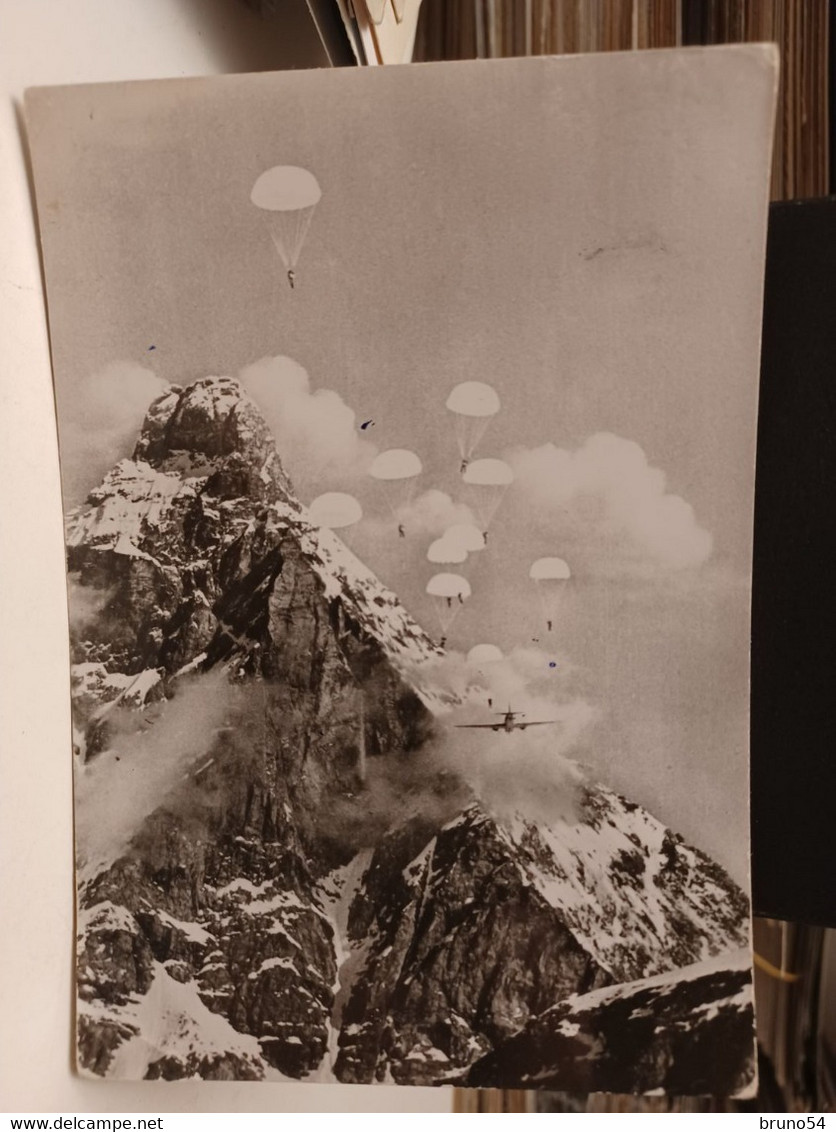 Cartolina  Paracadutisti In Montagna 1964 - Paracadutismo
