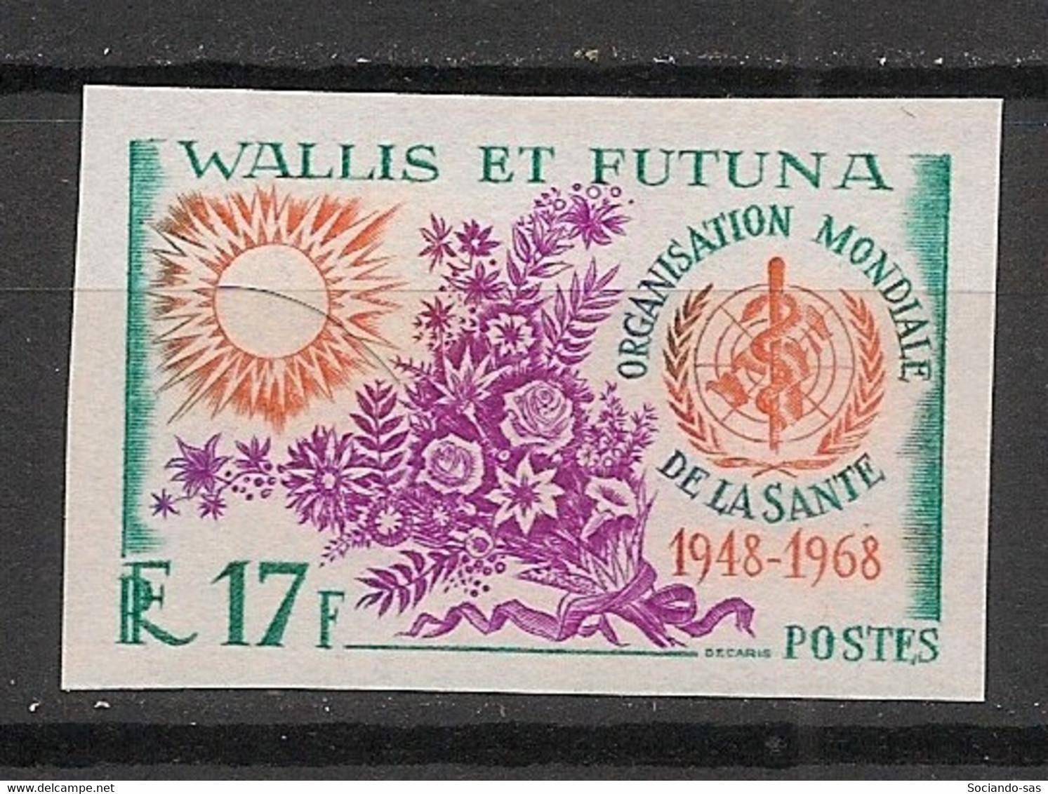 WALLIS ET FUTUNA - 1968 - N°Yv. 172 - OMS - Non Dentelé / Imperf. - Neuf Luxe ** / MNH / Postfrisch - Neufs