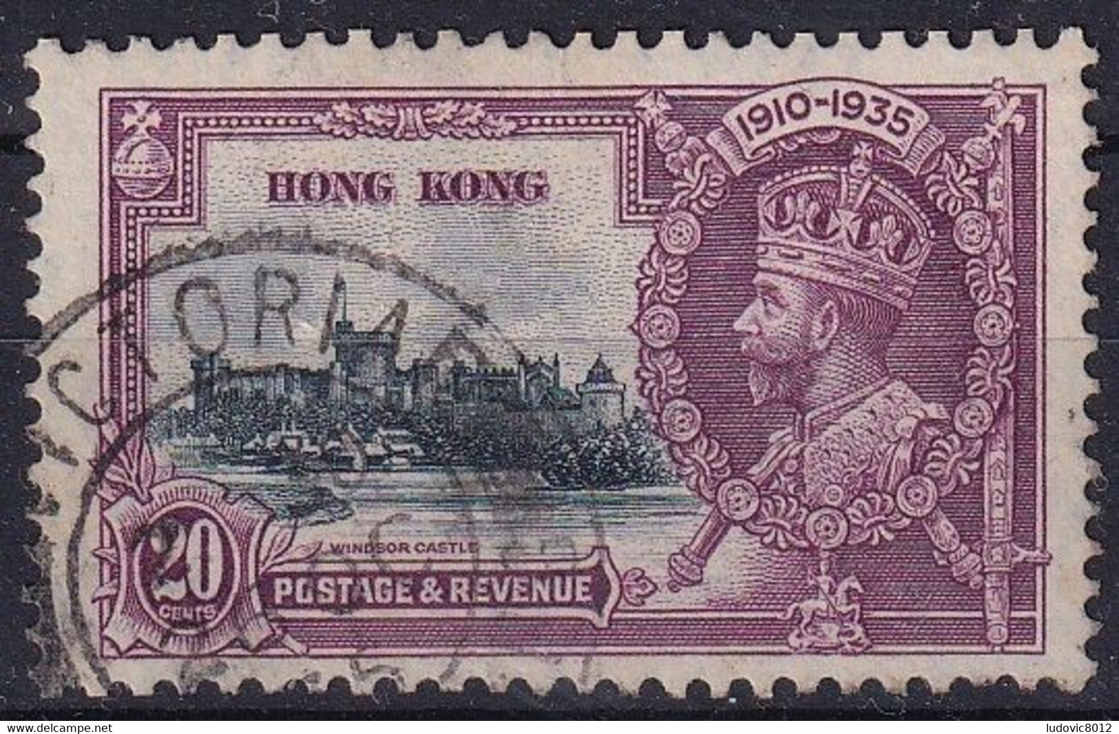 Hong Kong 1935 George V Jubilee Cancelled Oblitéré Y&T N°135 - Gebruikt