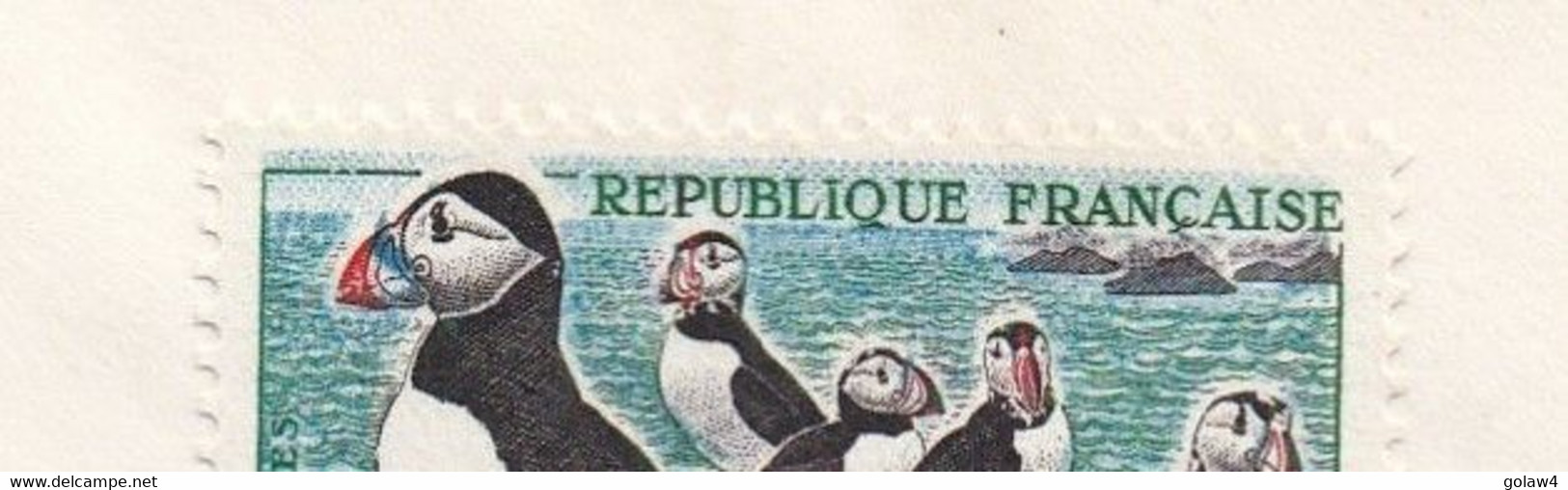 30774# N° 1274 MACAREUX VARIETE FOND BLEU DEBORDANT DU CADRE ENVELOPPE 1er JOUR FDC 12 NOVEMBRE 1960 - Briefe U. Dokumente