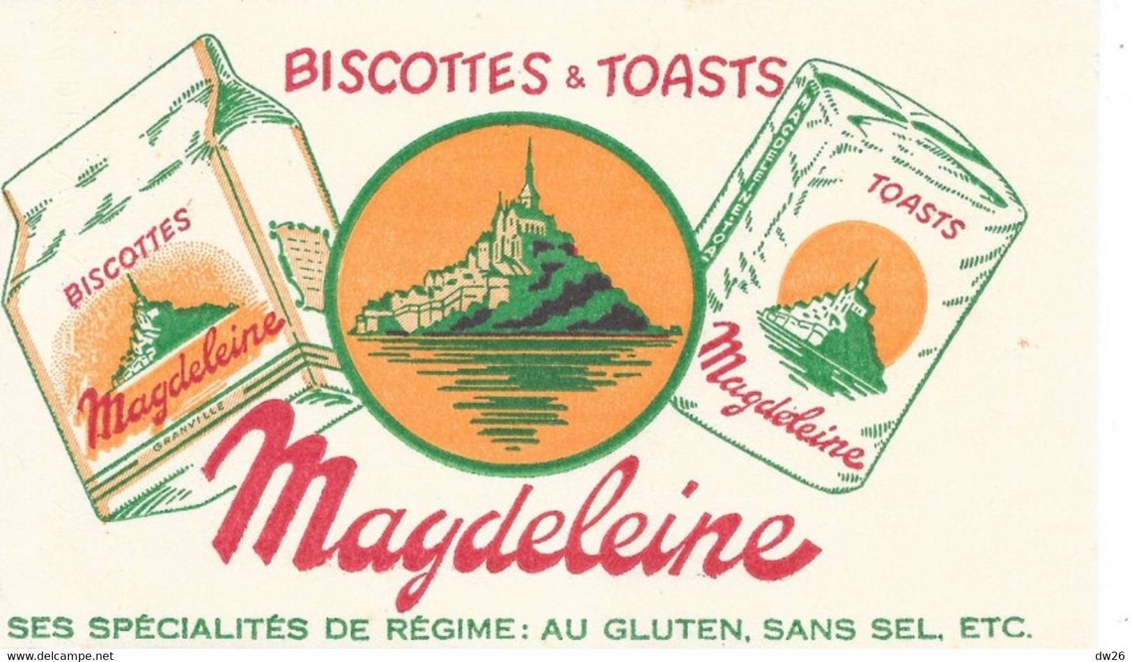 Buvard Biscottes & Toasts Magdeleine (Spécialiste De Régime Sans Sel) - Alimentaire