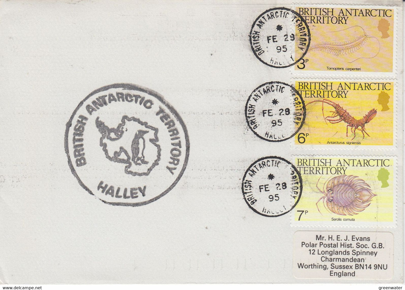 British Antarctic Territory (BAT)  Cover  Ca Halley FE 28 1995 (AT185) - Briefe U. Dokumente