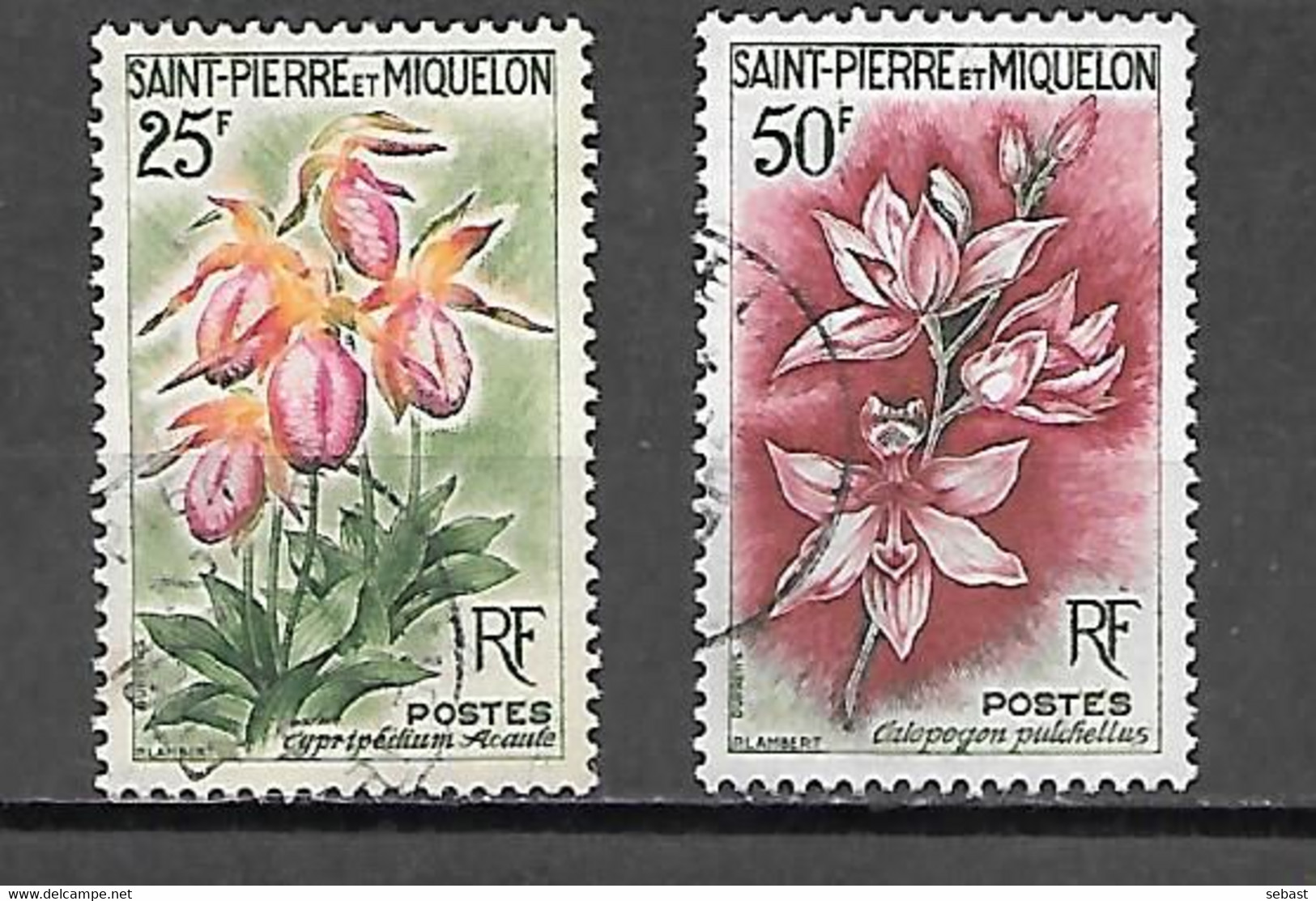 TIMBRE OBLITERE DE SAINT PIERRE ET MIQUELON DE 1962 N° YVERT 362/63 - Used Stamps