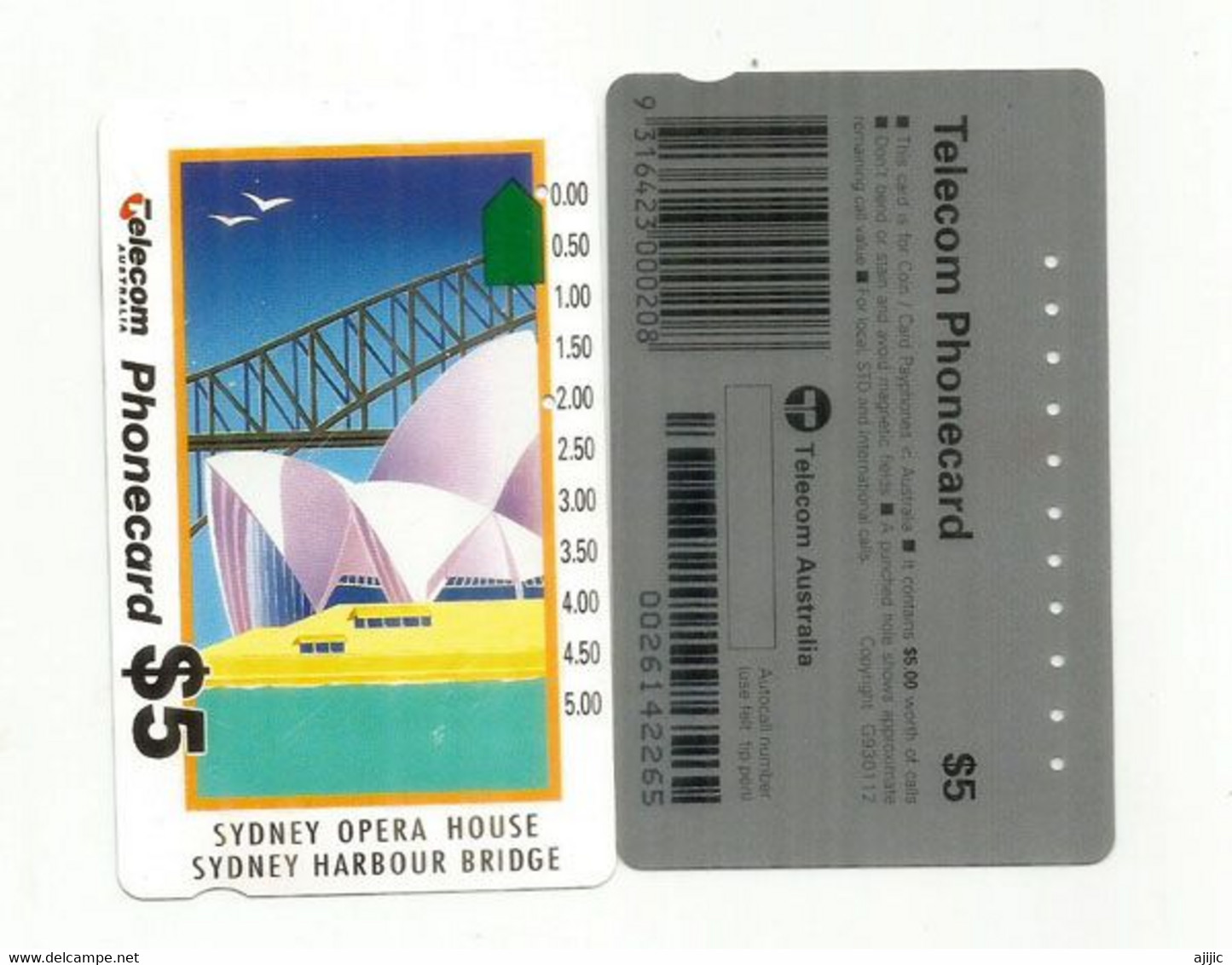 AUSTRALIA: TELECOM PHONECARD . Sydney Opera House - Cultural