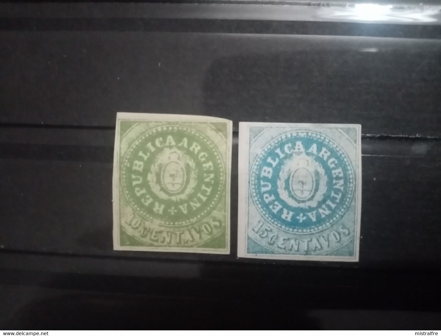 ARGENTINE. 1862. ARMOIRIES N° 6c Et 7d NEUFS . COPIES. - Unused Stamps