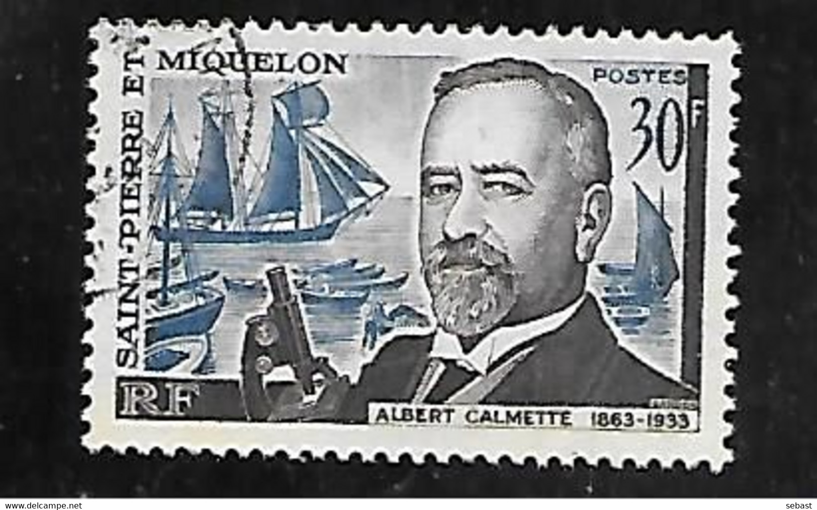 TIMBRE OBLITERE DE SAINT PIERRE ET MIQUELON DE 1963 N° YVERT 368 - Gebraucht