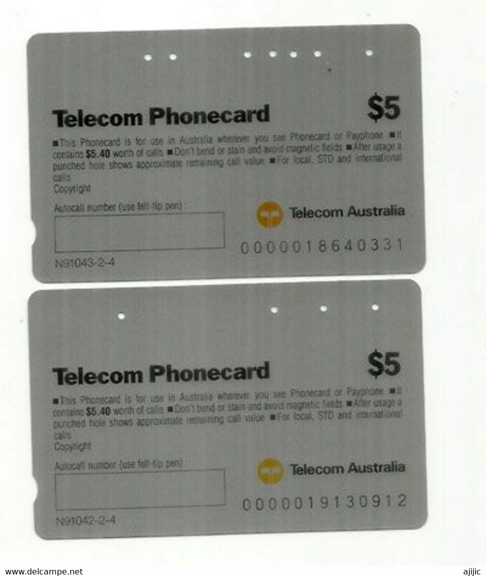 AUSTRALIA: TELECOM  PHONECARD . BARCELONA 1992. (2 Phone Cards) Pictures Front-back - Olympische Spelen