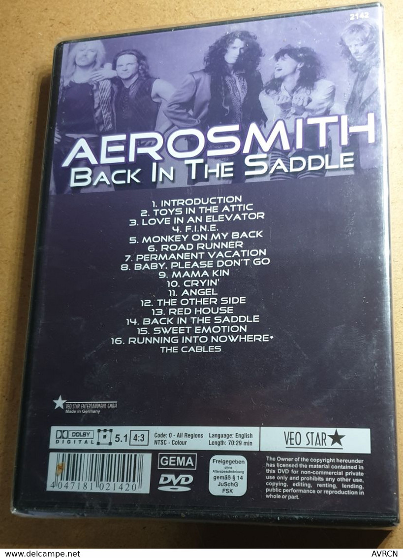 DVD Aerosmith - Back In The Saddle – 2014 – Sous Blister. - Musik-DVD's