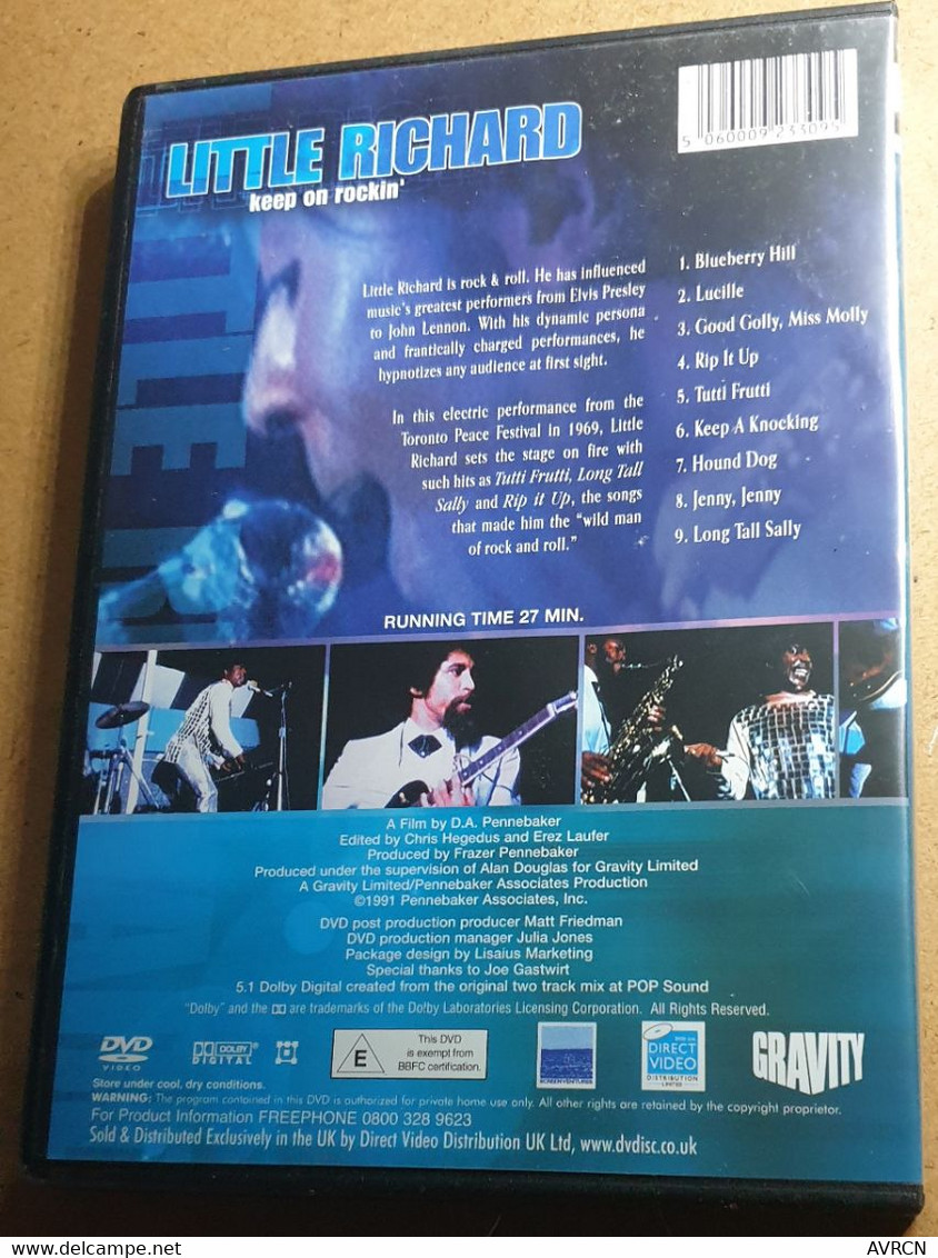 DVD Little Richard - Keep On Rockin' - Toronto 1969 - DVD Musicaux