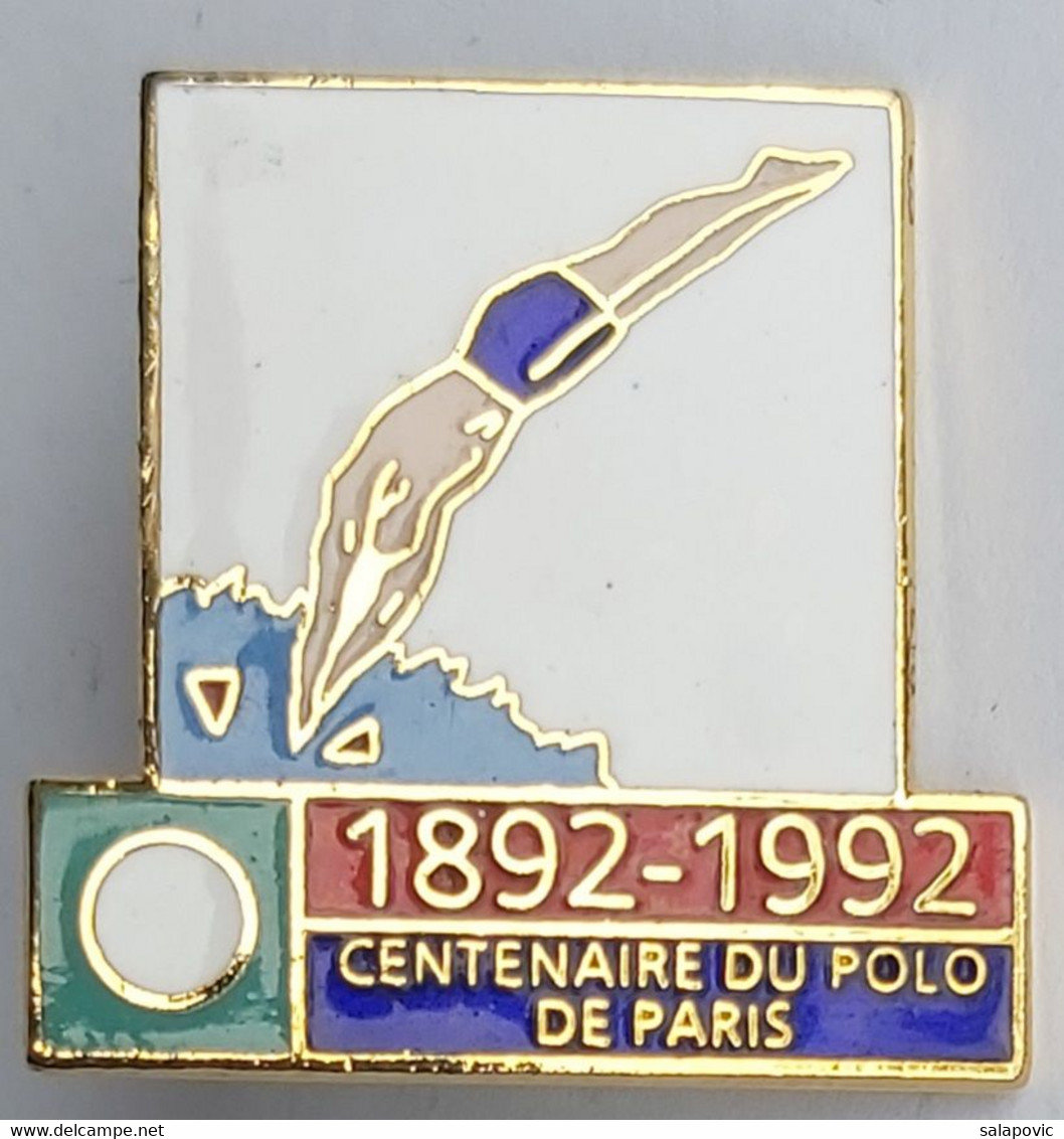 Centenaire Du Polo De Paris (1892 - 1992) Diving PIN 12/9 - Buceo