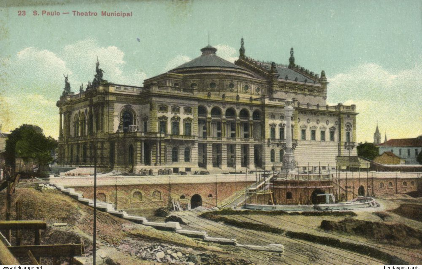 Brazil, SÃO PAULO, Theatro Municipal, Theatre (1910s) Postcard - Manaus