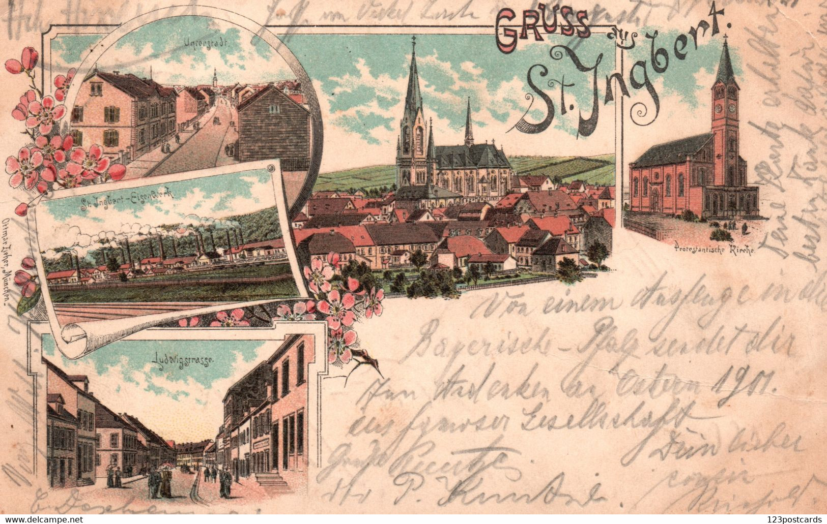 Germany - Gruss Aus St. Ingbert - Illustrated - Multi-views - 1901 - VERY RARE! - Saarpfalz-Kreis