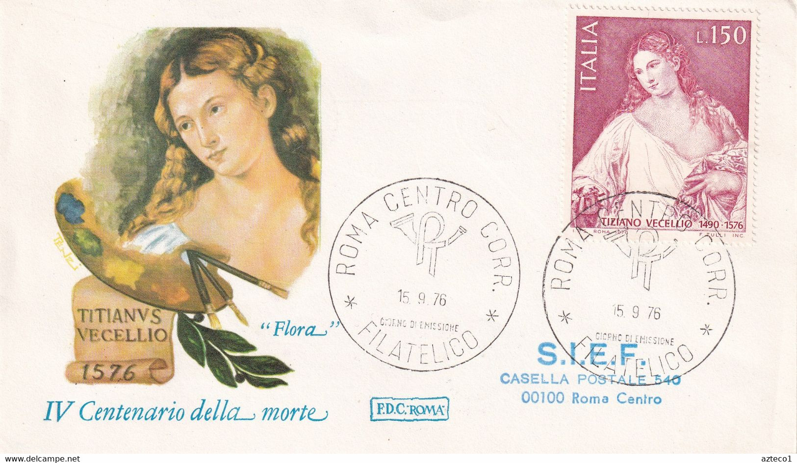 ITALIA - FDC ROMA 1976 - TIZIANO VECELLIO - ARTE - FDC