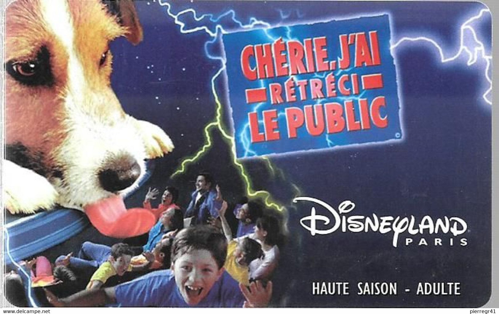 PASS-DISNEYLANDPARIS -2000-CHERIE J AI RETRECI LE PUB-ADULTE-V°VIOLET-Speos-2000/01/HOA-MKP-Gratuit Apres Fermeture-TBE - Pasaportes Disney