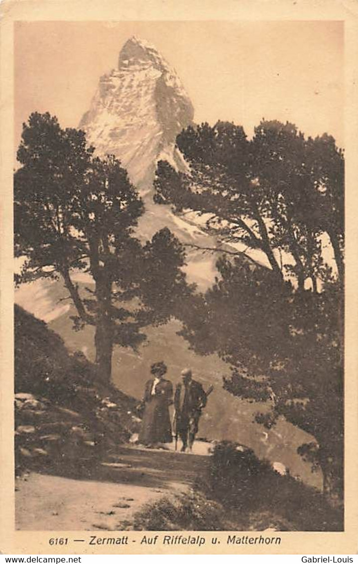 Zermatt Auf Riffelalp U. Matterhorn Cervin Zermatt 1919 Couple Animée - Zermatt