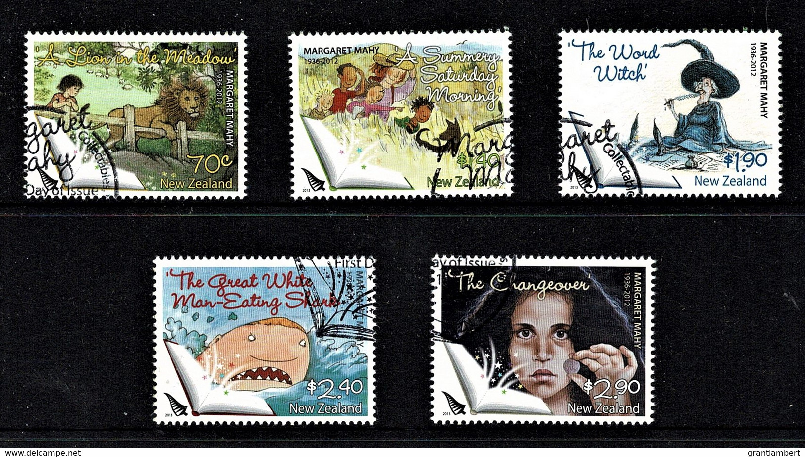 New Zealand 2013 Margaret Mahy - Children's Author Set Of 5 Used - Gebruikt