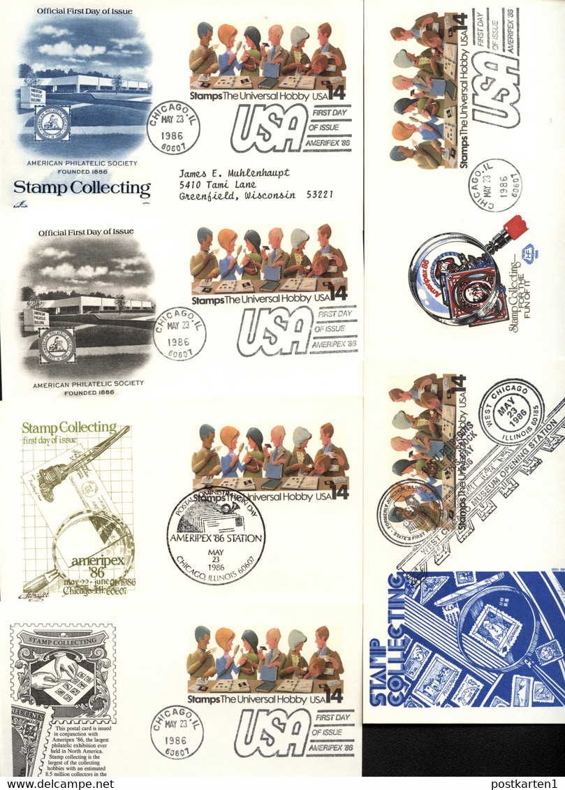 UX110 6 Postal Cards FDC 1986 - 1981-00