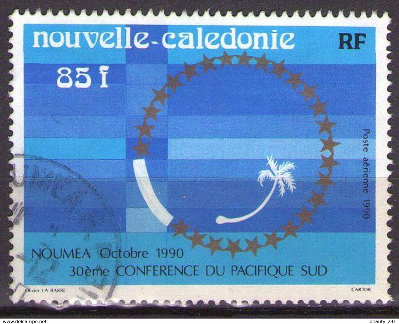 NOUVELLE CALEDONIE - POSTE AERIENNE  1990  Mi 886  USED - Oblitérés