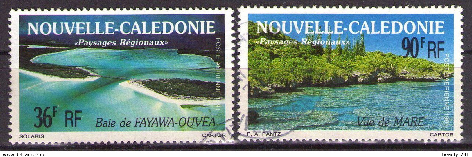 NOUVELLE CALEDONIE - POSTE AERIENNE  1991  Mi 897-898   USED - Used Stamps