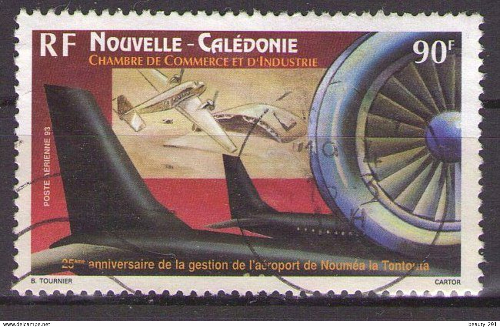 NOUVELLE CALEDONIE - POSTE AERIENNE  1993  Mi 971   USED - Gebraucht