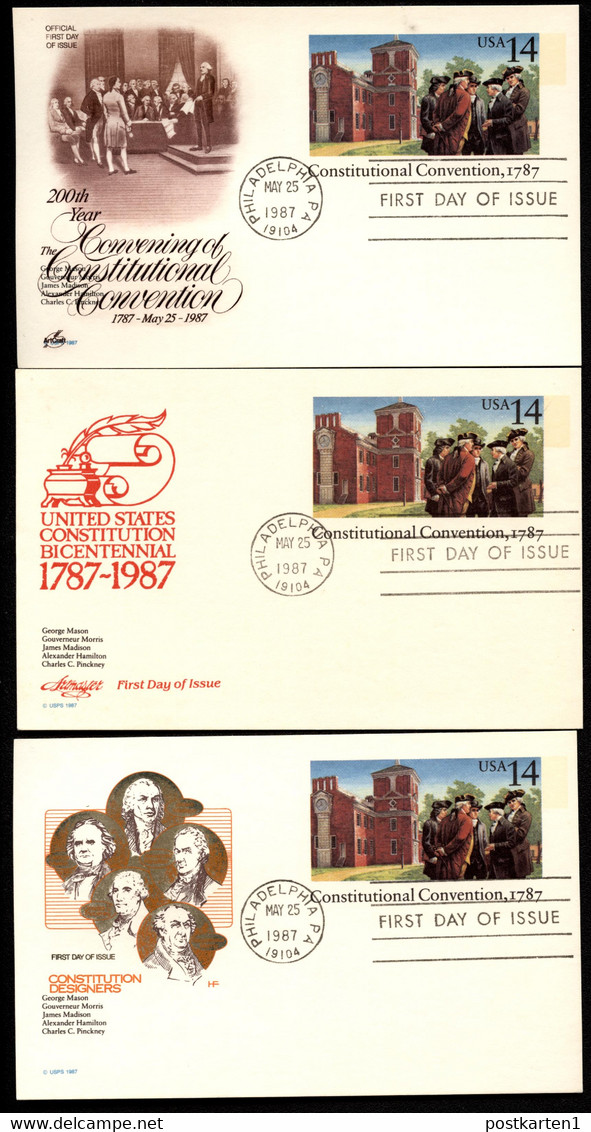 UX116 3 Postal Cards FDC 1987 - 1981-00