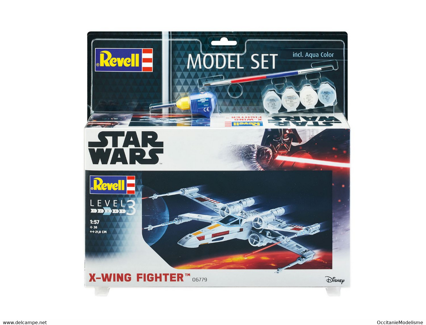 Revell - SET STAR WARS X-WING Fighter + Peintures + Colle Maquette Kit Plastique Réf. 66779 Neuf NBO 1/57 - Ruimtevaart