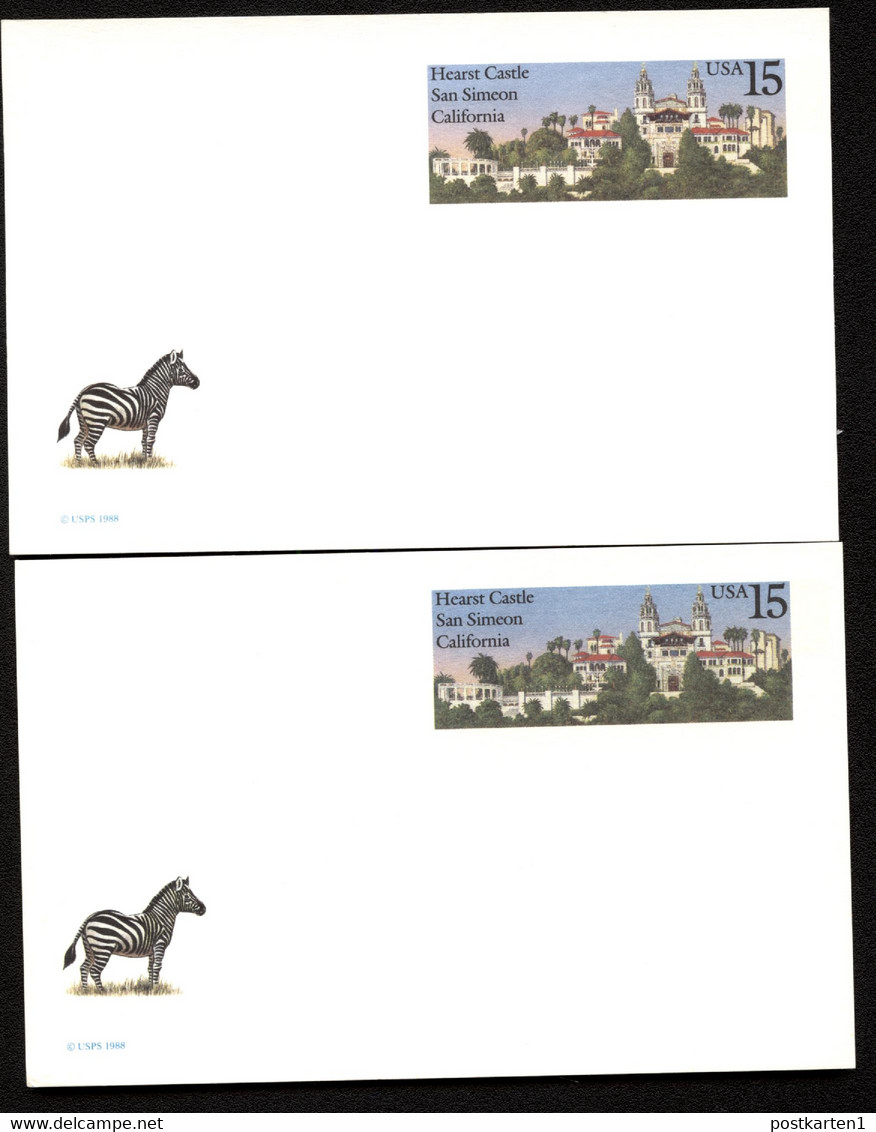 USA UX125 Postal Cards VARIANTS OF FLUORESCENCE Mint 1988 - 1981-00