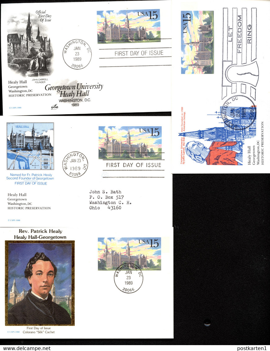 UX128 4 Postal Cards FDC 1989 - 1981-00