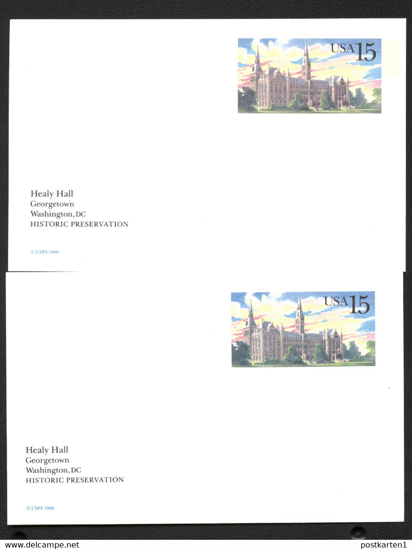 USA UX128 Postal Cards VARIANTS OF FLUORESCENCE Mint 1989 - 1981-00