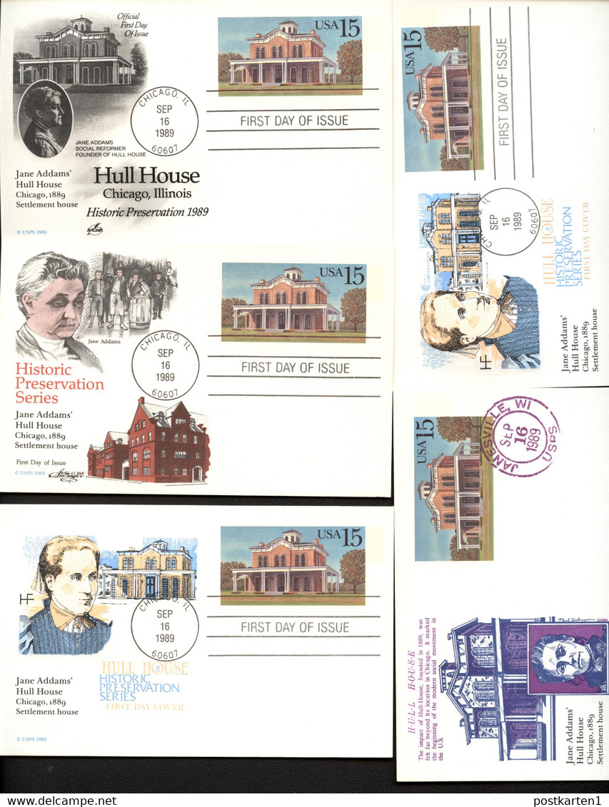 UX134 5 Postal Cards FDC 1989 - 1981-00