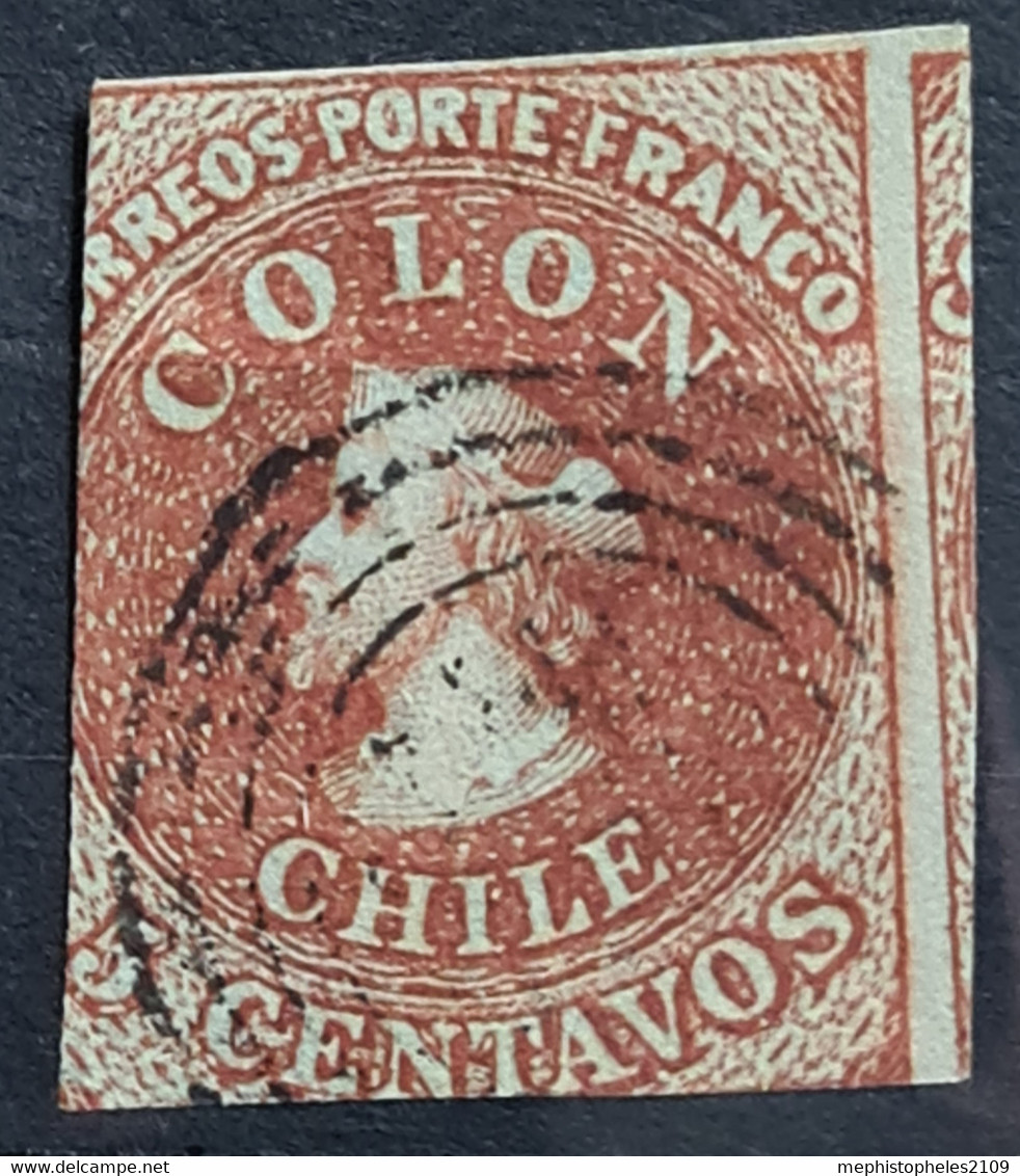 CHILE 1853 - Canceled - Sc# 2 - Chile