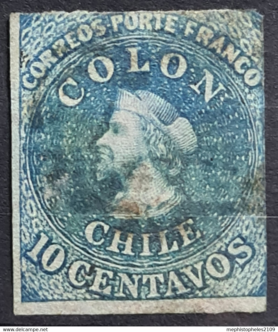 CHILE 1857 - Canceled - Sc# 10 - Chile