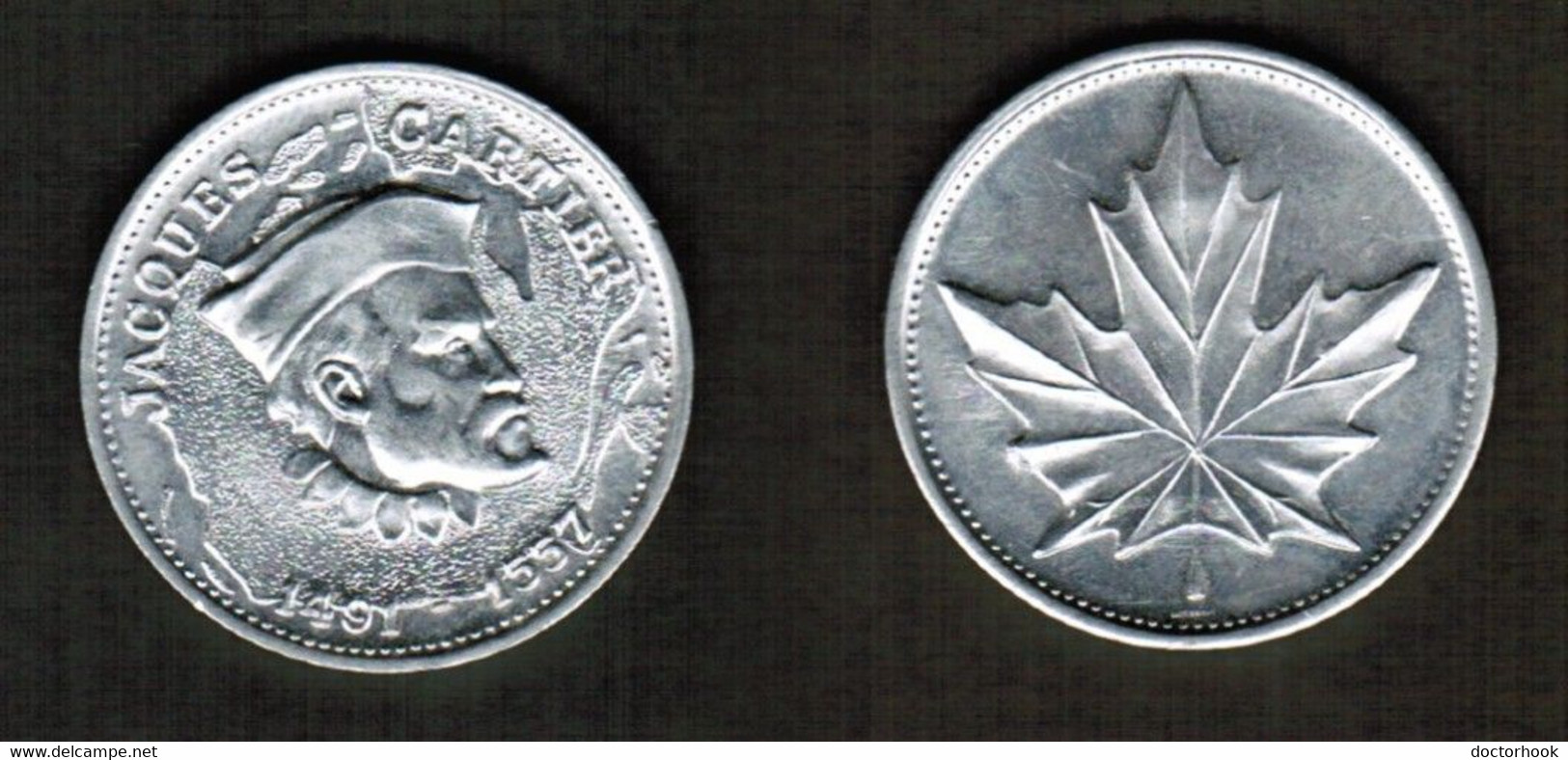 CANADA   MAPLE LEAF "JAQUES CATIER" TOKEN N#199512 (CONDITION AS PER SCAN) (T-150) - Monétaires / De Nécessité