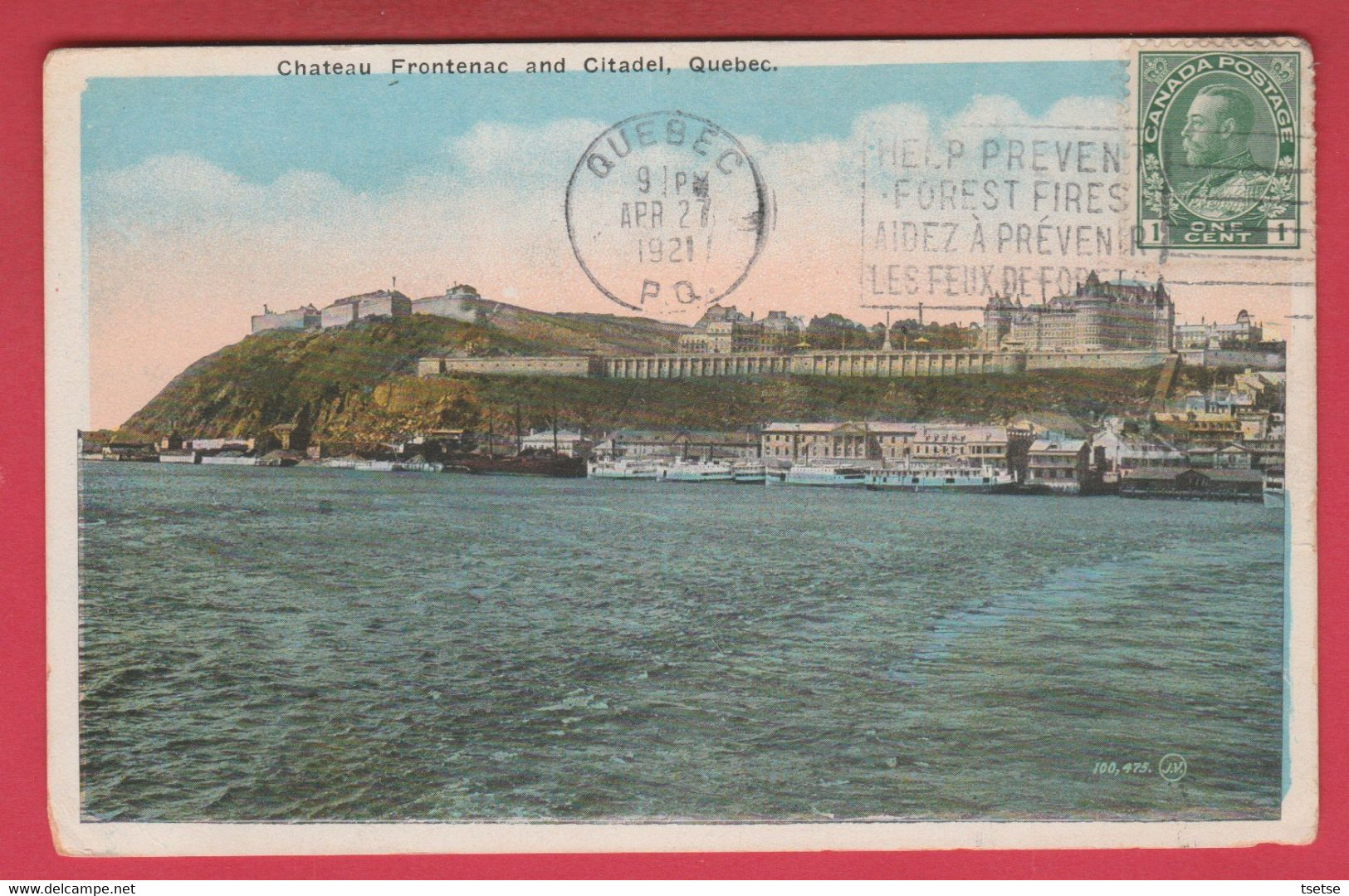 Canada - Quebec - Chateau Frontenac And Citadel - 1921  ( Voir Verso ) - Québec - Château Frontenac