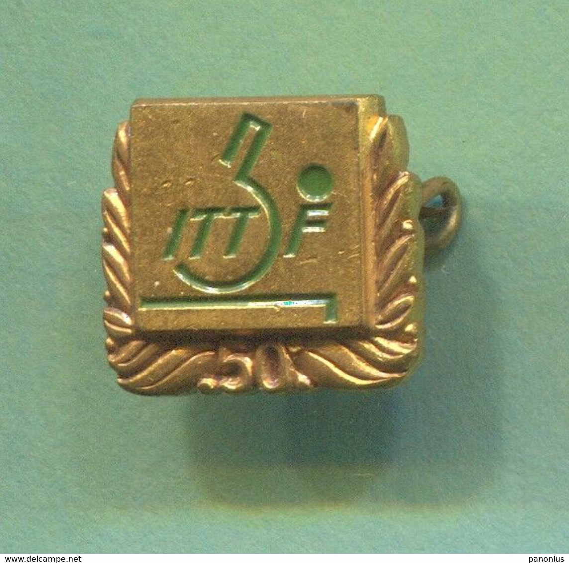 Table Tennis Tischtennis Ping Pong - ITTF International Federation, Vintage Pin  Badge Abzeichen - Tennis De Table