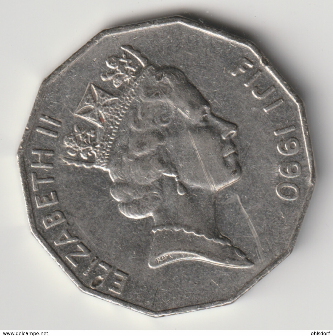 FIJI 1990: 50 Cents, KM 54a - Fiji