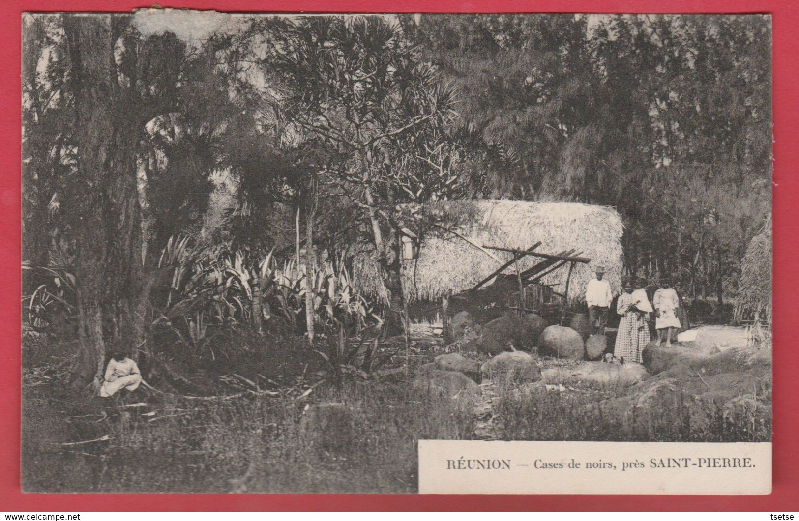 La Réunion -  Cases De Noirs , Près De Saint-Pierre  ( Voir Verso ) - Saint Pierre