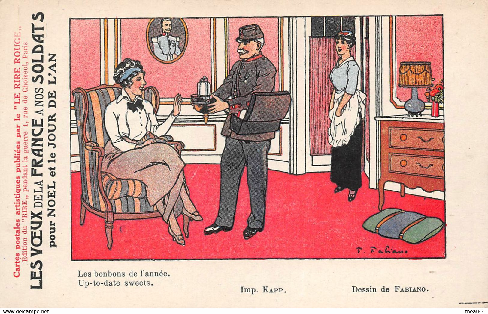 Illustrateur " FABIANO " - Guerre 1914-18 - Les Voeux De La France à Nos Soldats Pour Noël Et Le Jour De L'An - Fabiano