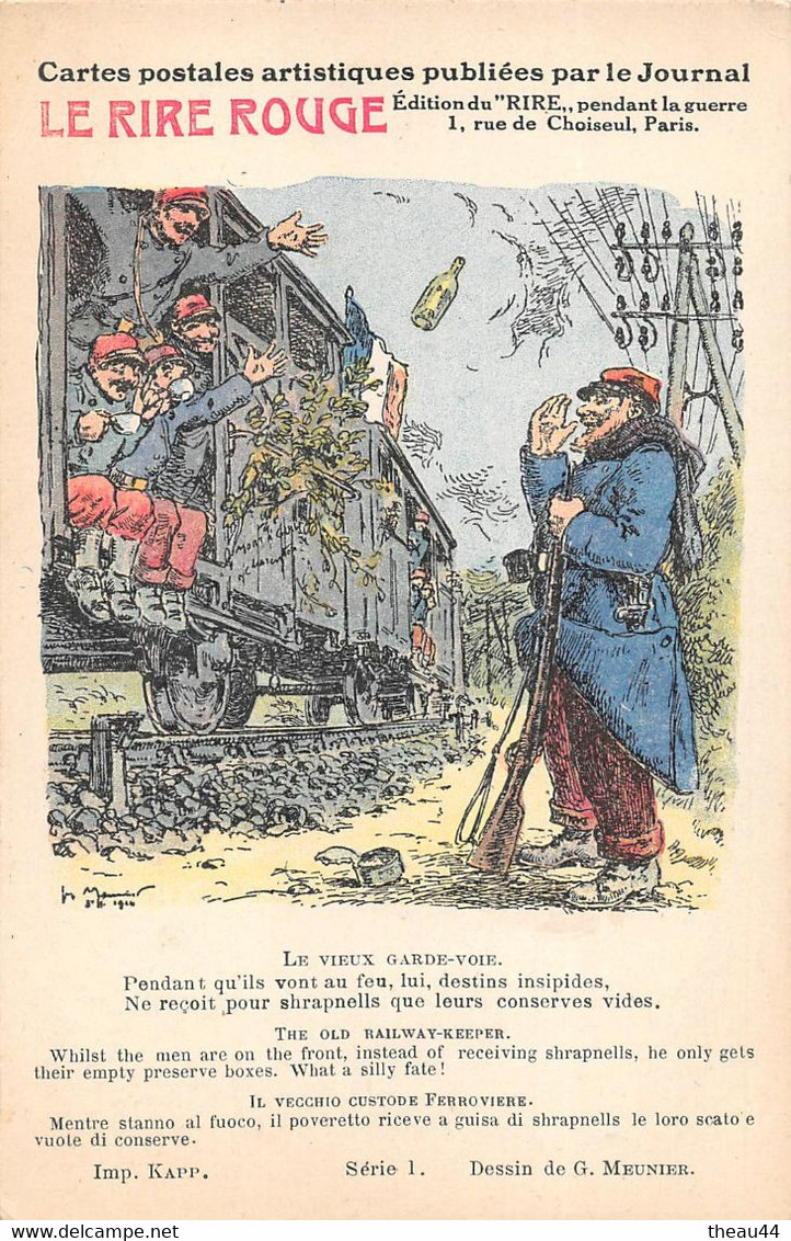 Illustrateur " G. MEUNIER " -  Guerre 1914-18  -  Publiées Par Le Journal " Le Rire Rouge " - Meunier, G.