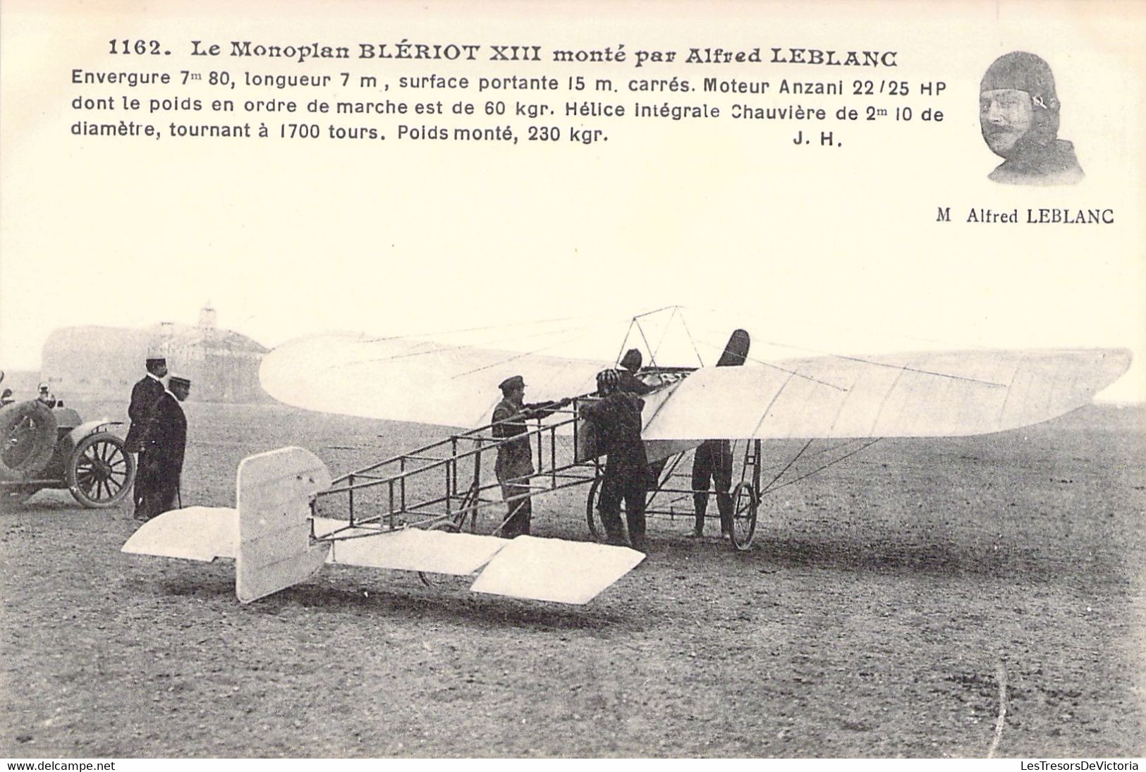 CPA - AVIATION PRECURSEUR - Le Monoplan Blériot XIII Monté Par Alfred LEBLANC - Hauser éditeur - Airmen, Fliers