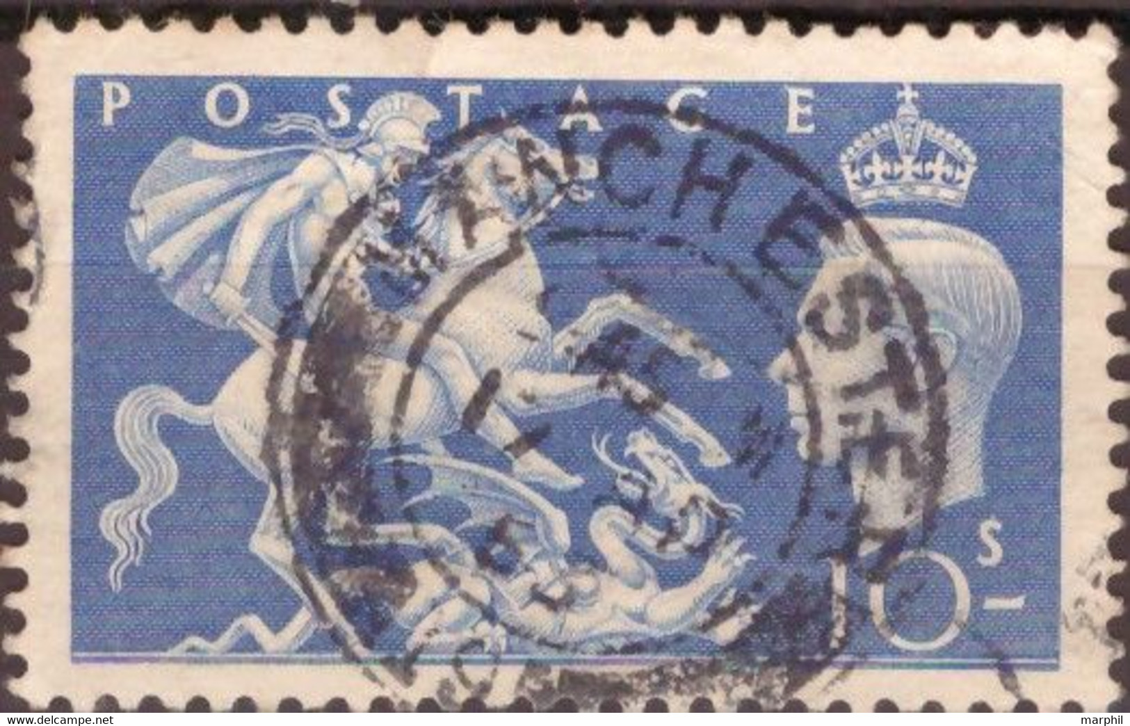 Gran Bretagna 1951 UnN°258 10sh (o) Vedere Scansione - Used Stamps