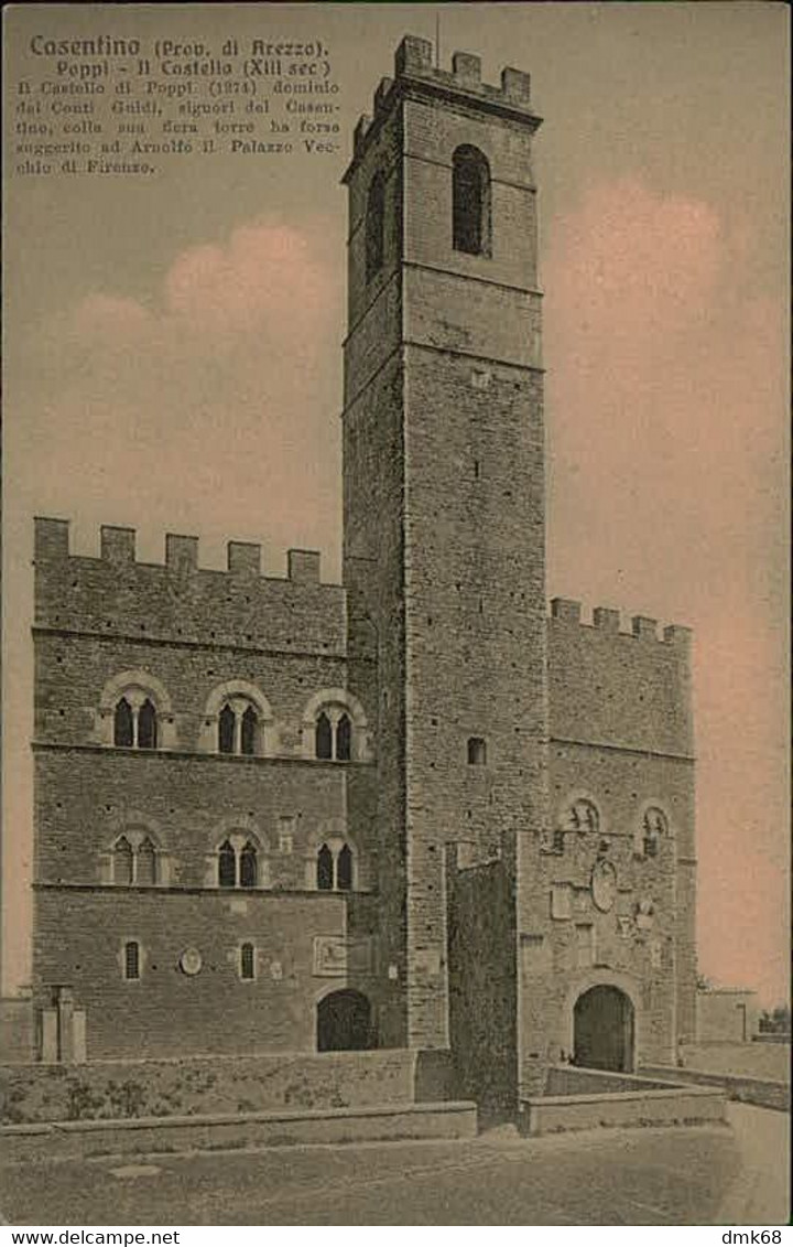 CASENTINO ( AREZZO ) POPPI - IL CASTELLO -  EDIZ. BRUNNER & C. - 1920s  (13338) - Arezzo