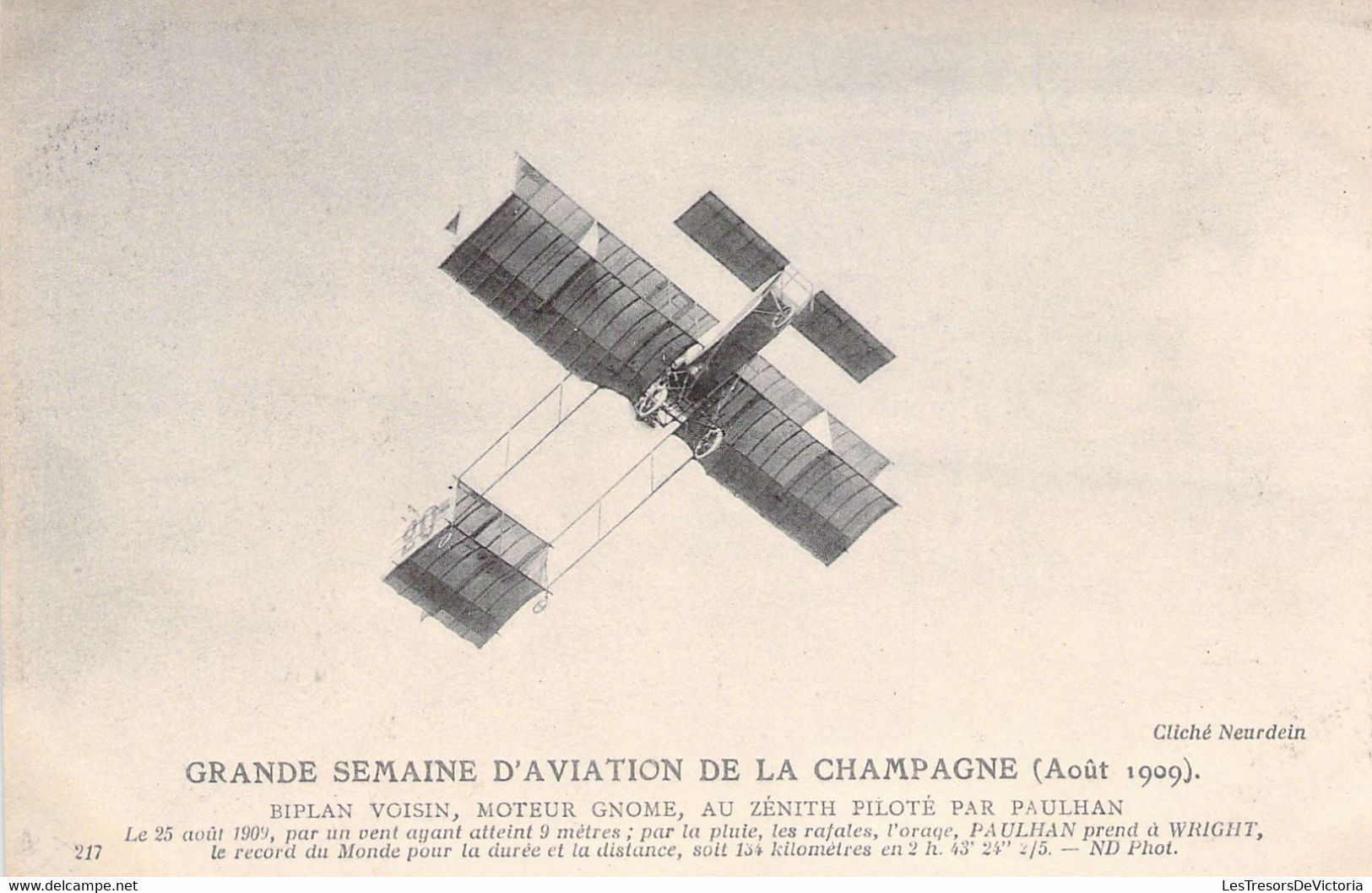 CPA - AVIATION PRECURSEUR - BIPLAN VOISIN Moteur GNOME Au Zénith Piloté Par PAULHAN - ....-1914: Voorlopers