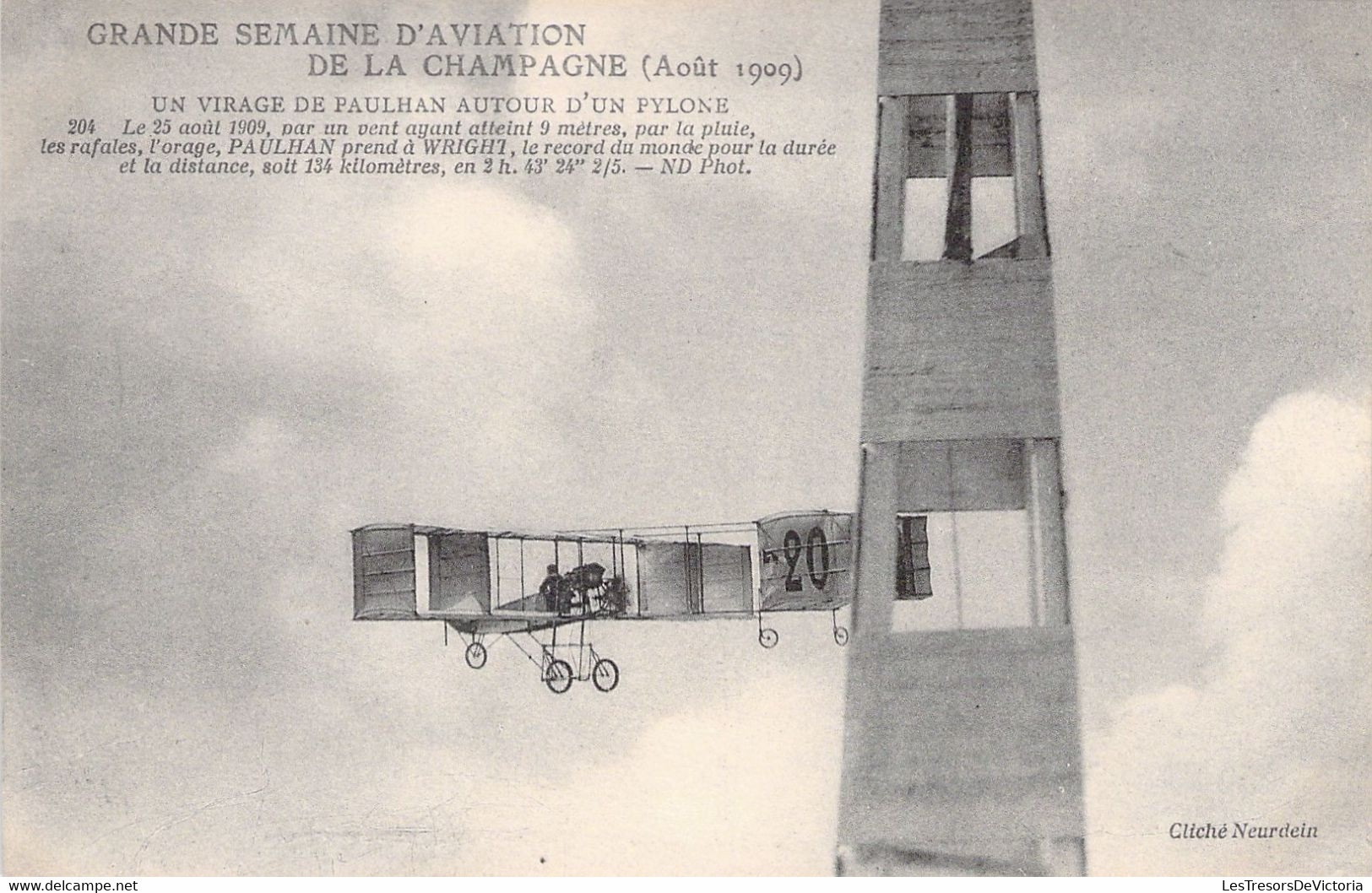 CPA - AVIATION PRECURSEUR - Un Virage De PAULHAN Autour D'un Pylone - Jour De Record Du Monde - ....-1914: Precursores