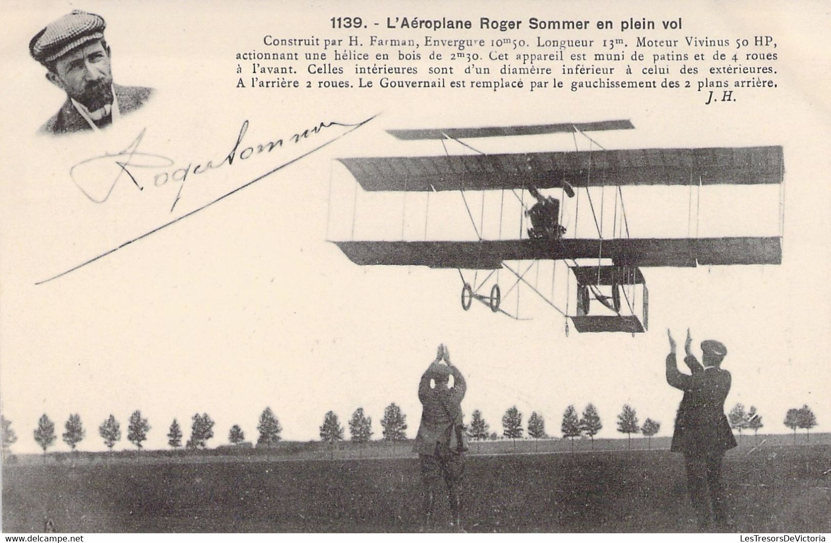 CPA - AVIATION PRECURSEUR - AEROPLANE Roger Sommer En Plein Vol - J HAUSER - ....-1914: Vorläufer