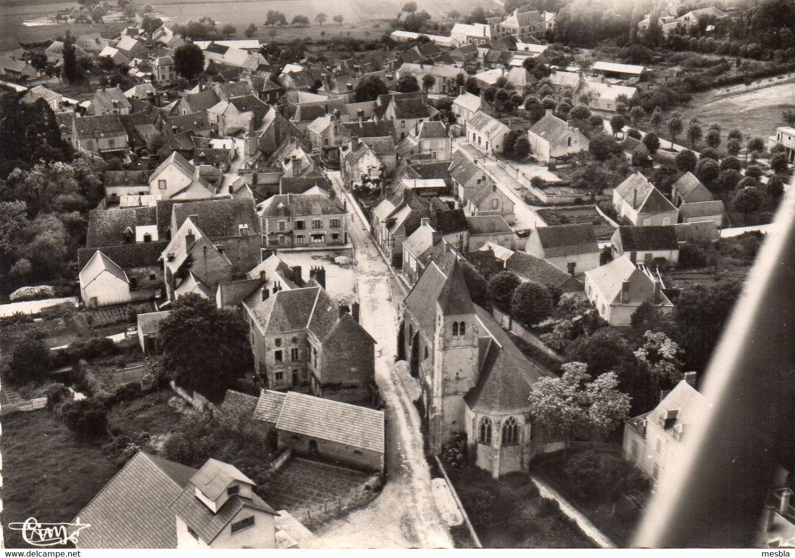 CPSM -  MARCHENOIR  (41)  Vue Aérienne Du Quartier Du Centre -  1953 - Marchenoir